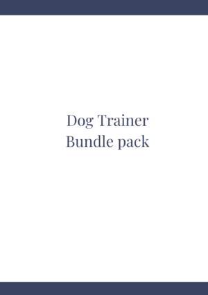 Dog Trainer business starter bundle pack